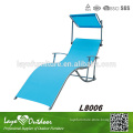 Folding Chaise lounge Alum frame with 2x1 sling fabric,